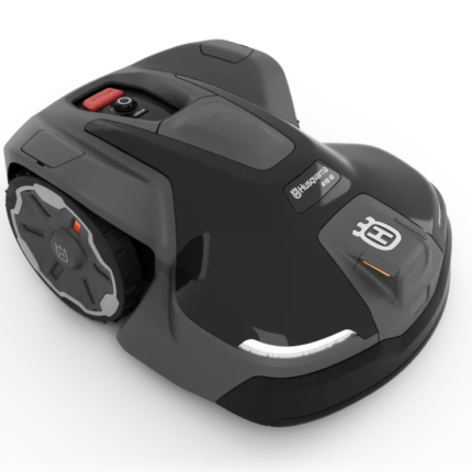 Husqvarna Automower 415X robotic lawn mower on a white background