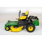 John Deere Z915B zero-turn mower with yellow seat and green deck