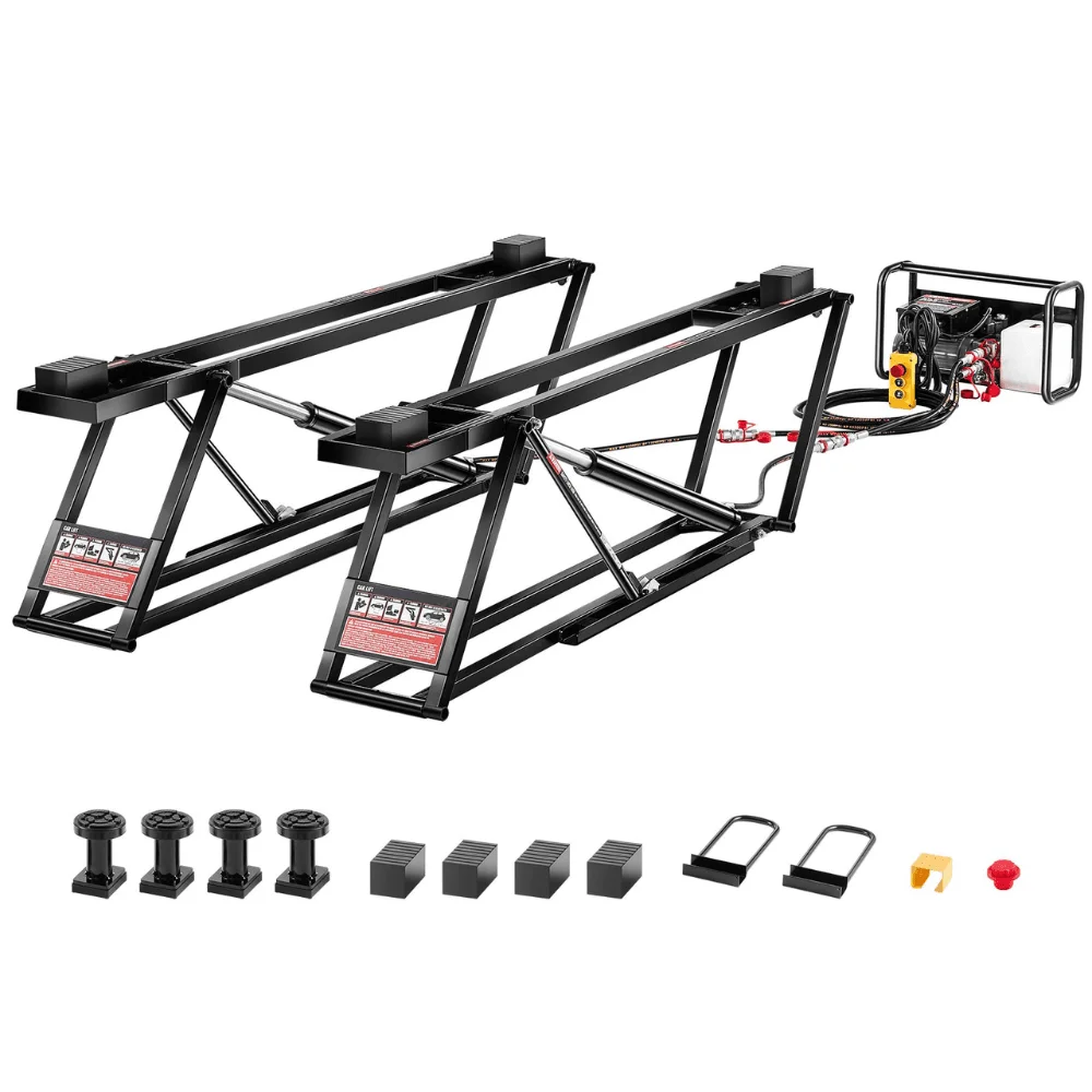 5000 Lb Adjustable Car Lift With Remote Control Perfect For Home Garages Main