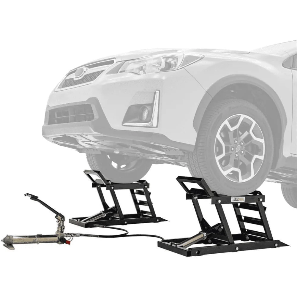 Black Widow Hydraulic Underbody Access Car Lift With Ramp 3000 Lb Capacity Per Pair Main
